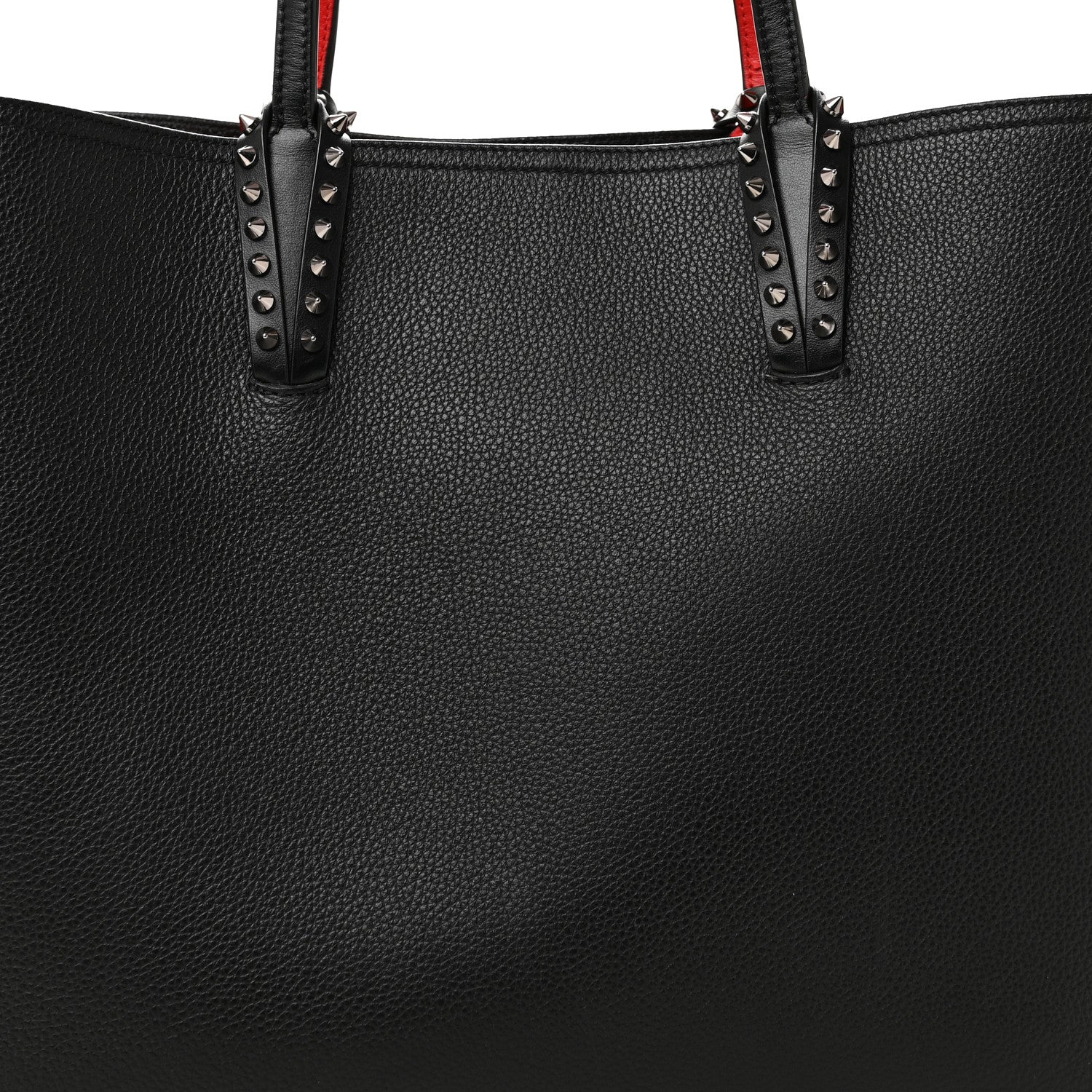 Christian Louboutin Calfskin Empire Spikes East West Cabata Tote Black 9 of 12