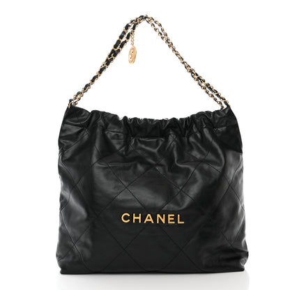 Chanel Shiny Calfskin Quilted Chanel 22 Black 3 of 11