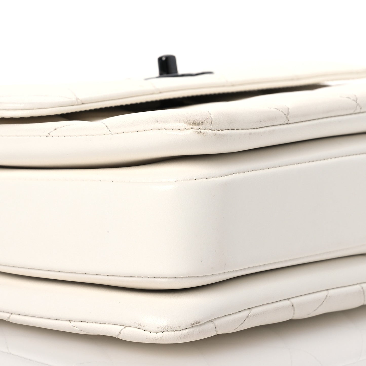 Lambskin Quilted Small Trendy CC Dual Handle Flap Bag White
