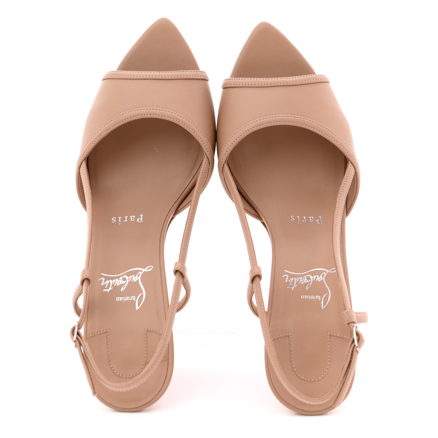 Christian Louboutin Nappa Miss Z 80 Sling Sandal 38 Blush 2 of 15