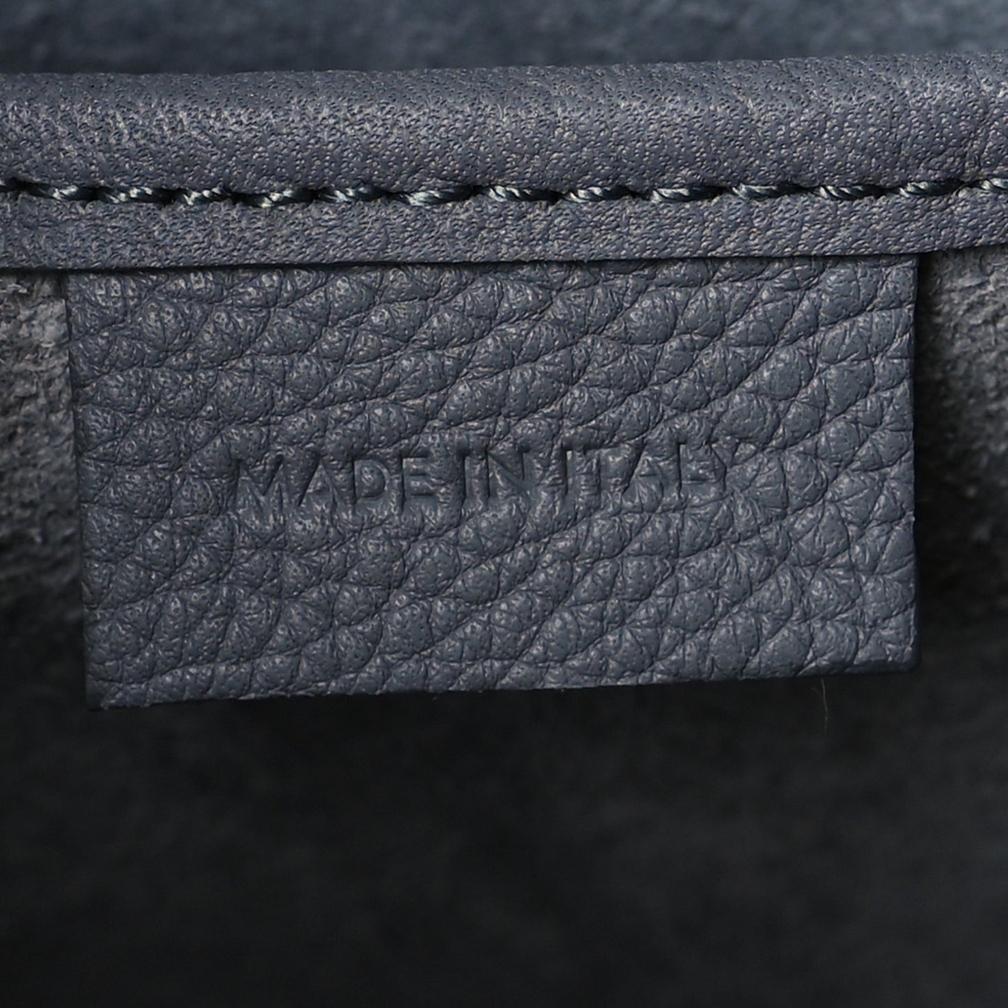 Drummed Calfskin Nano Luggage Kohl