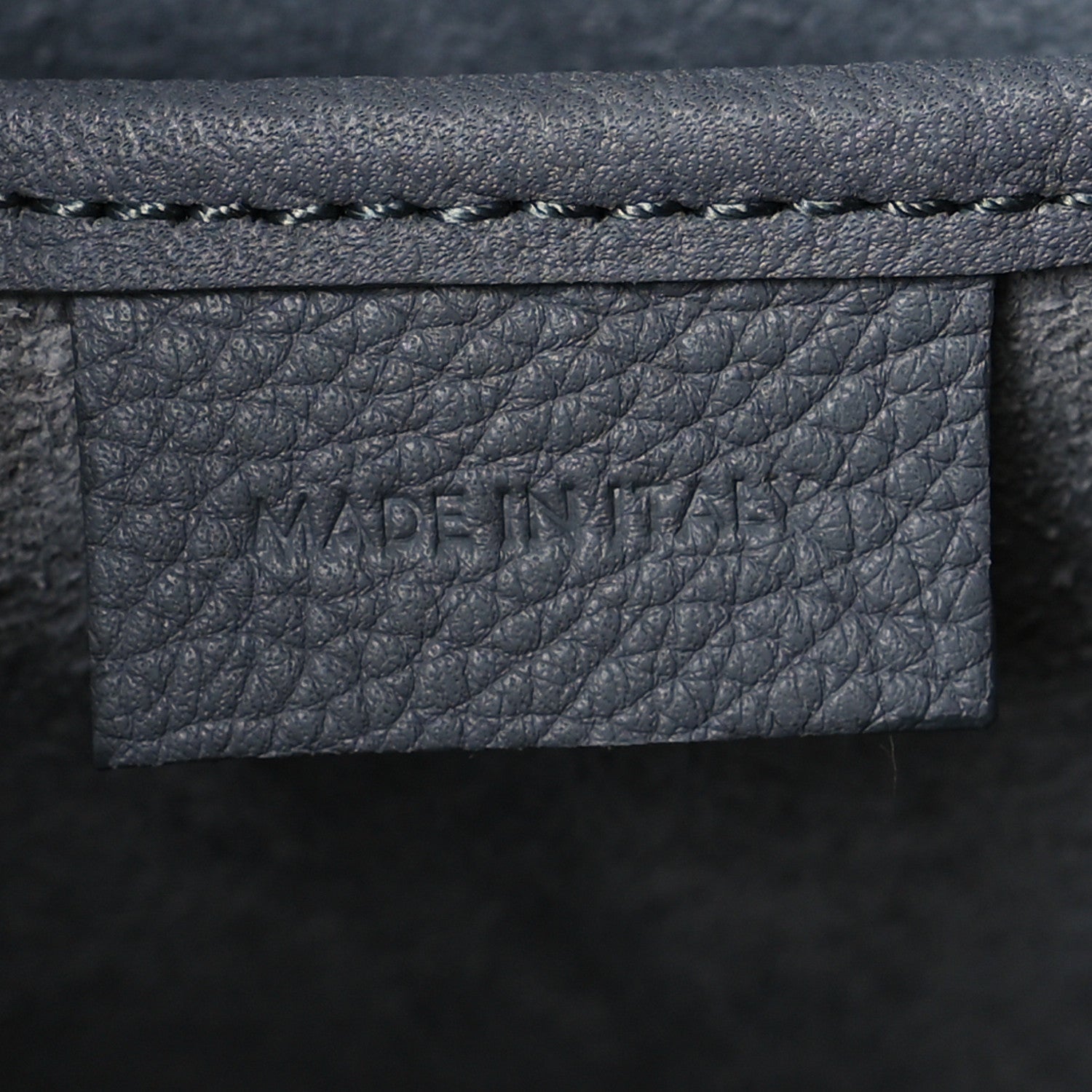 Celine Drummed Calfskin Nano Luggage Kohl 7 of 12