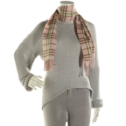 Burberry Cashmere Nova Check Scarf Pink 2 of 4