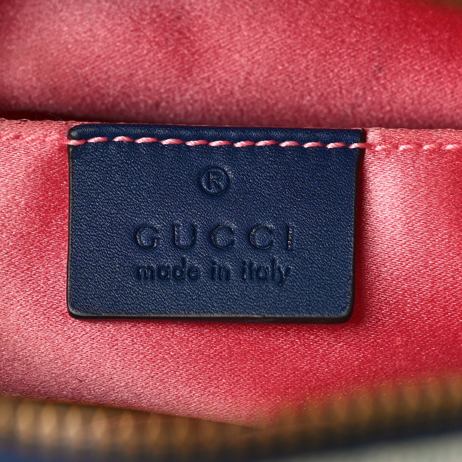 Gucci Kura Denim Matelasse Cubic Pearl Studded GG Marmont Dome Backpack Blue 6 of 10