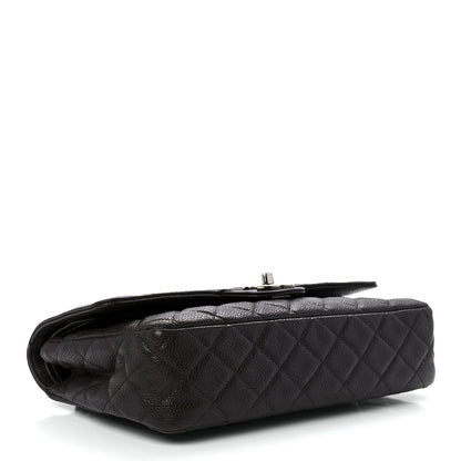 Chanel Caviar Quilted Medium Double Flap Dark Brown 4 of 13
