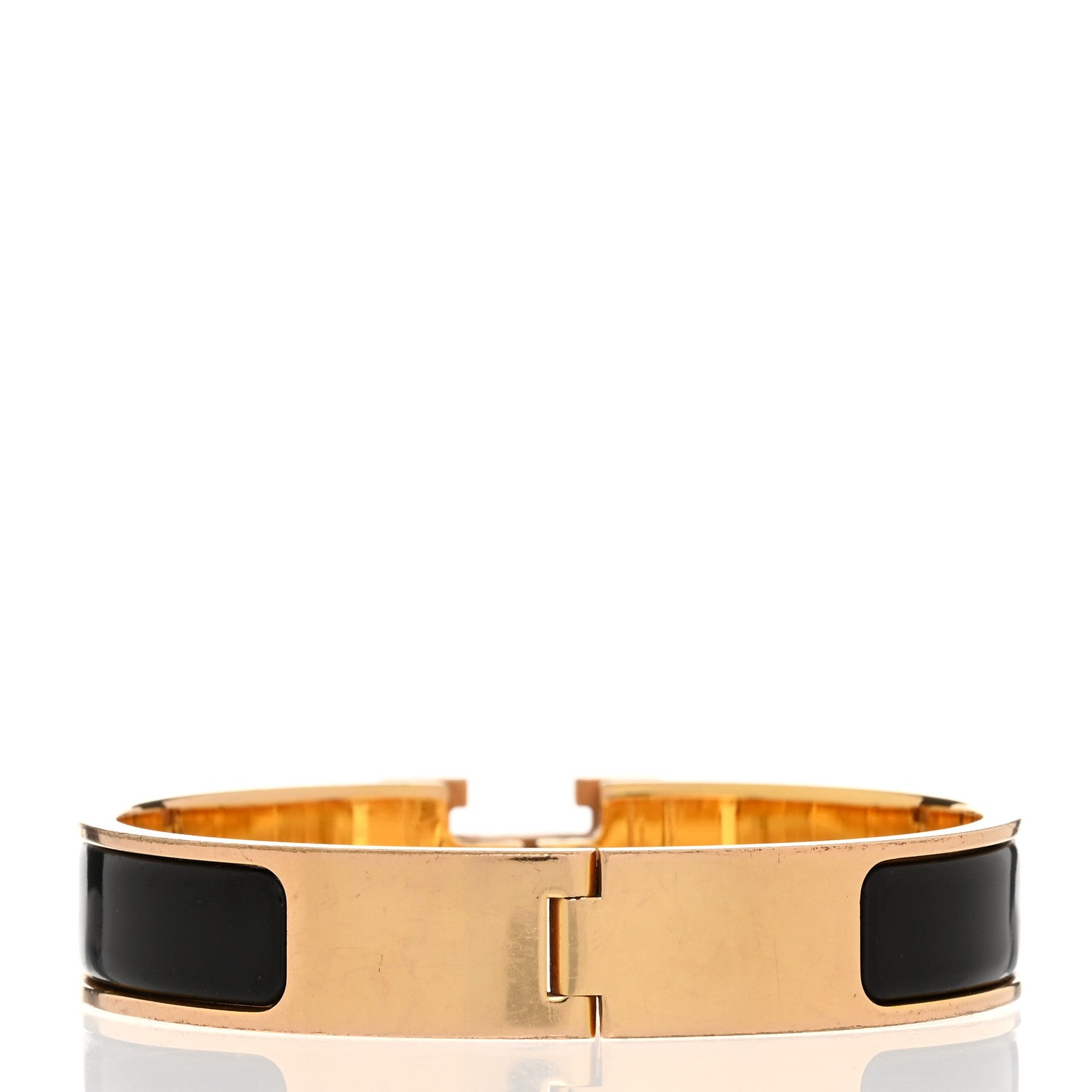 Hermes Enamel Narrow Clic Clac H Bracelet PM Black 3 of 5