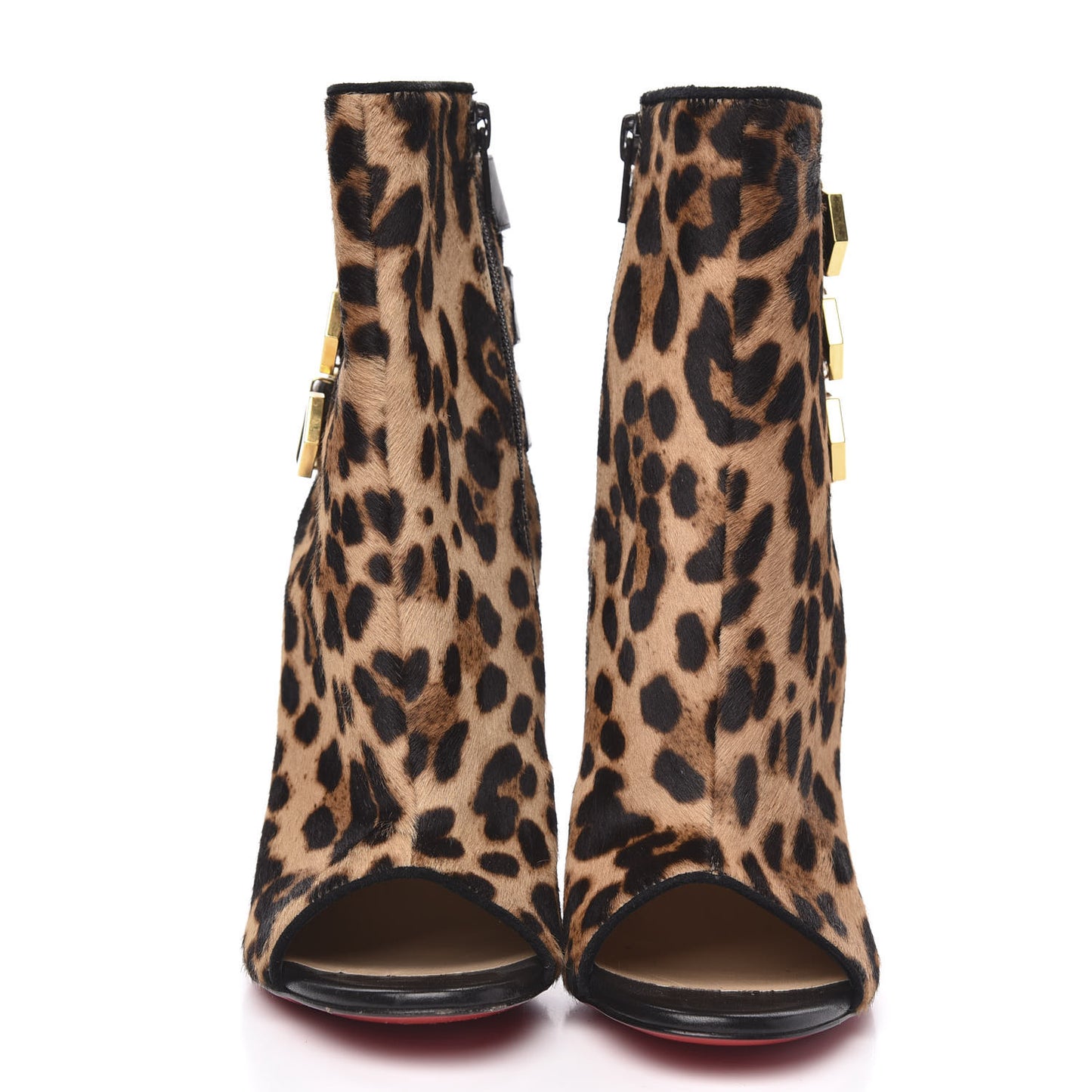 Pony Hair Leopard Veau Velours Triboclou 100 Ankle Boots 35.5 Black