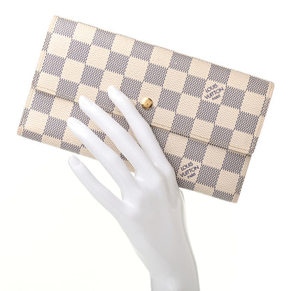 Louis Vuitton Damier Azur Porte Tresor International Wallet 2 of 9