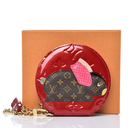 Louis Vuitton Vernis Animania Lapin Bunny Round Coin Purse Pomme D'Amour 7 of 7