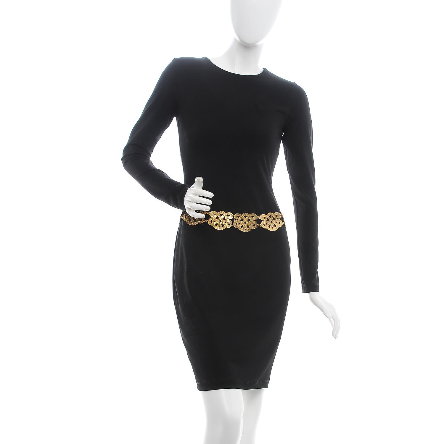 Chanel Hammered Chain Belt Gold 2 of 6