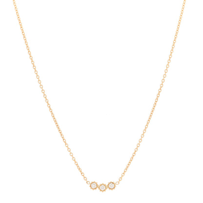 Christian Dior 18K Yellow Gold Diamond Mimirose Pendant Necklace 1 of 7