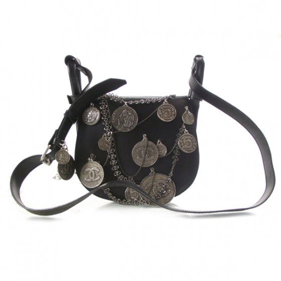 Leather Signature Coins Chains Bag