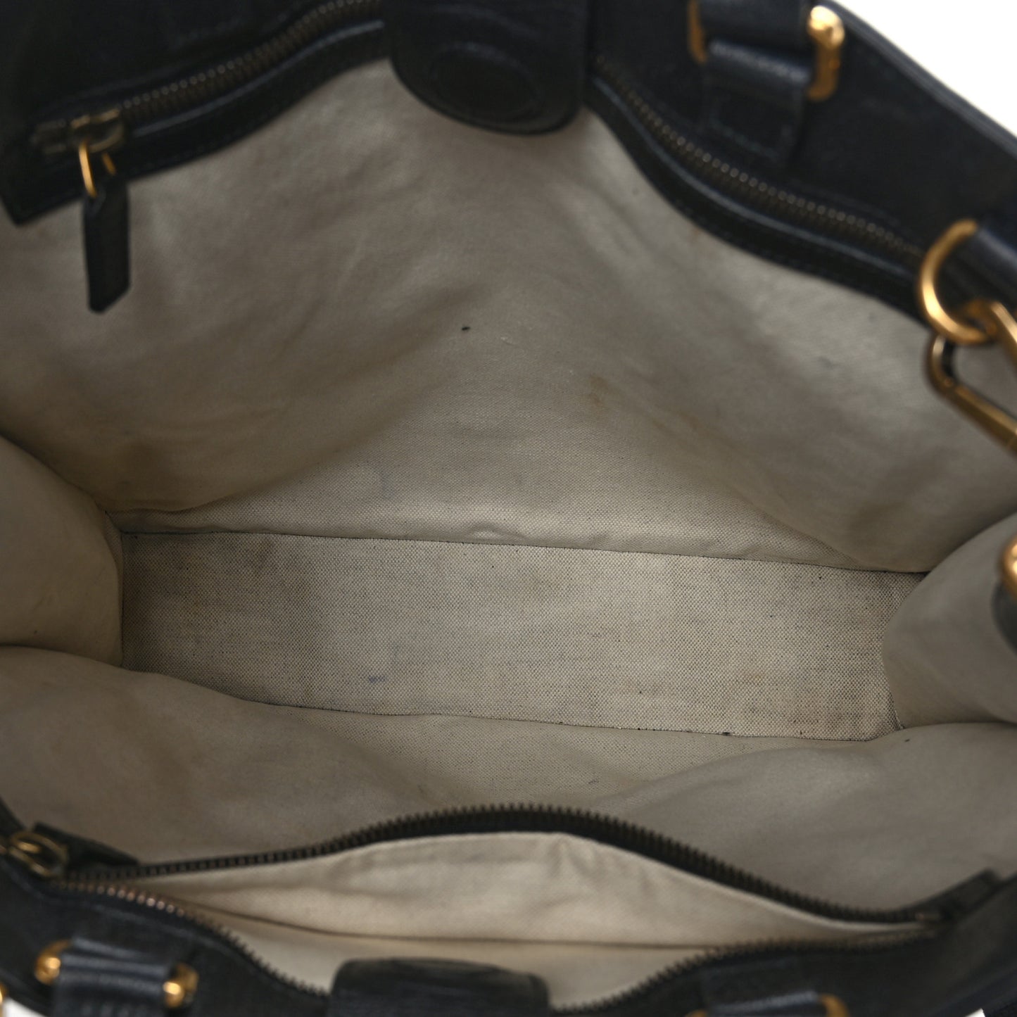 Grained Calfskin Bee Star Vertical Tote Black