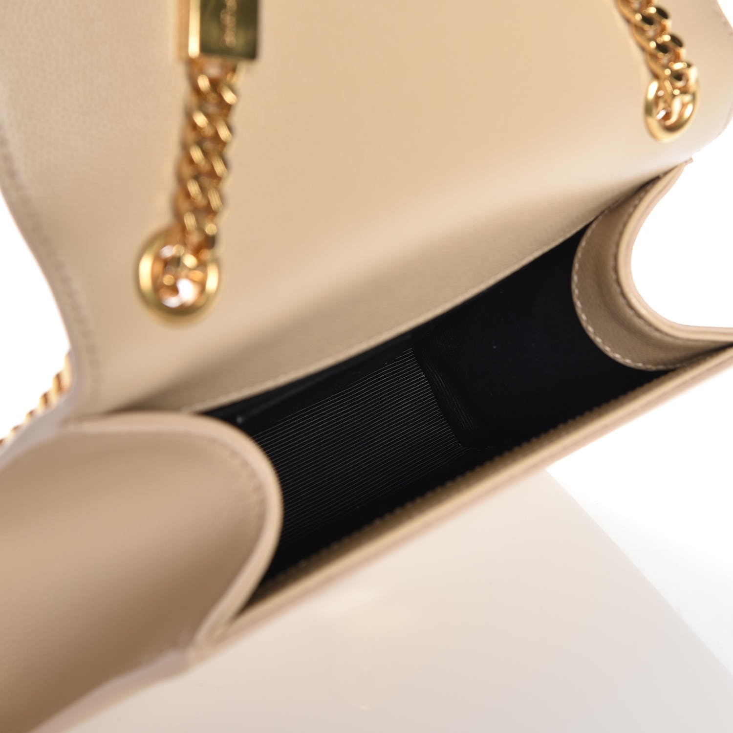 Saint Laurent Grain De Poudre Small Monogram Kate Satchel Nude Powder 5 of 6