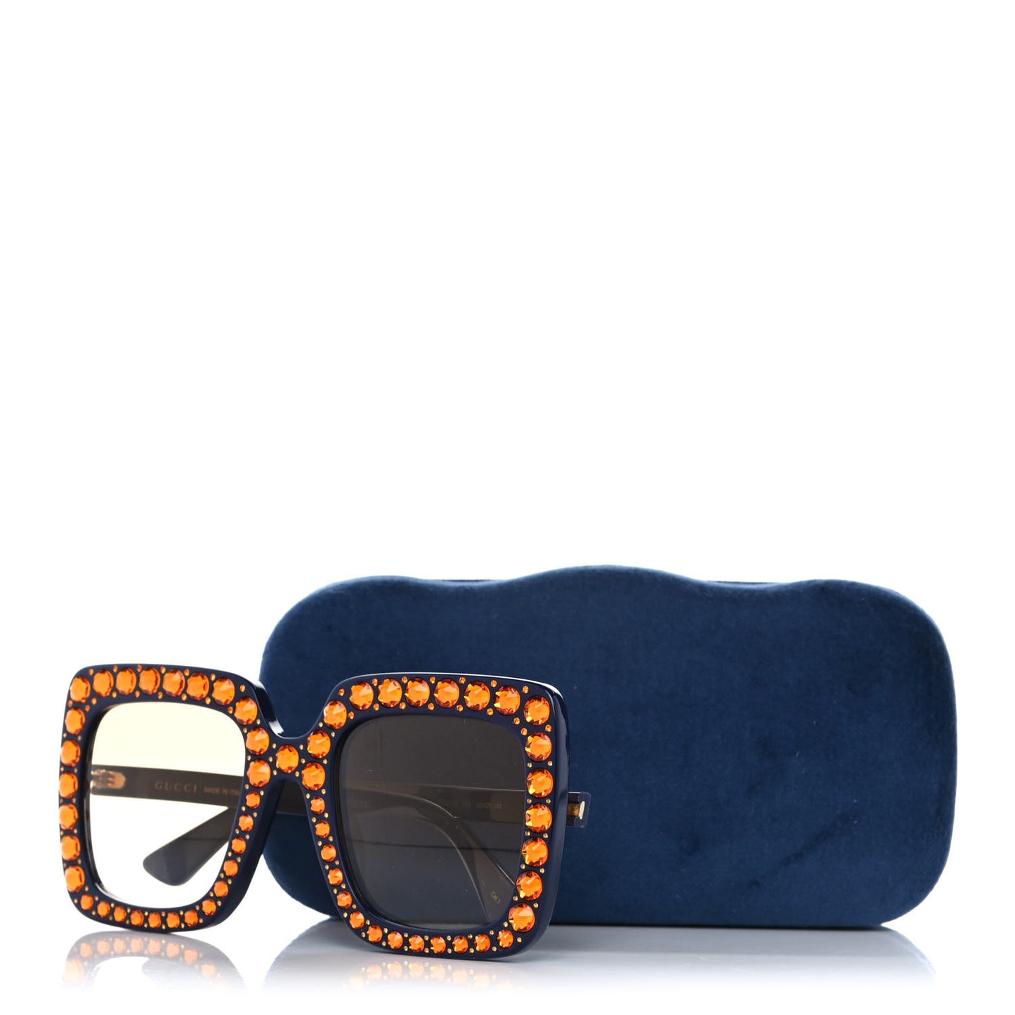 Acetate Crystal Oversize Sunglasses GG0148S Blue