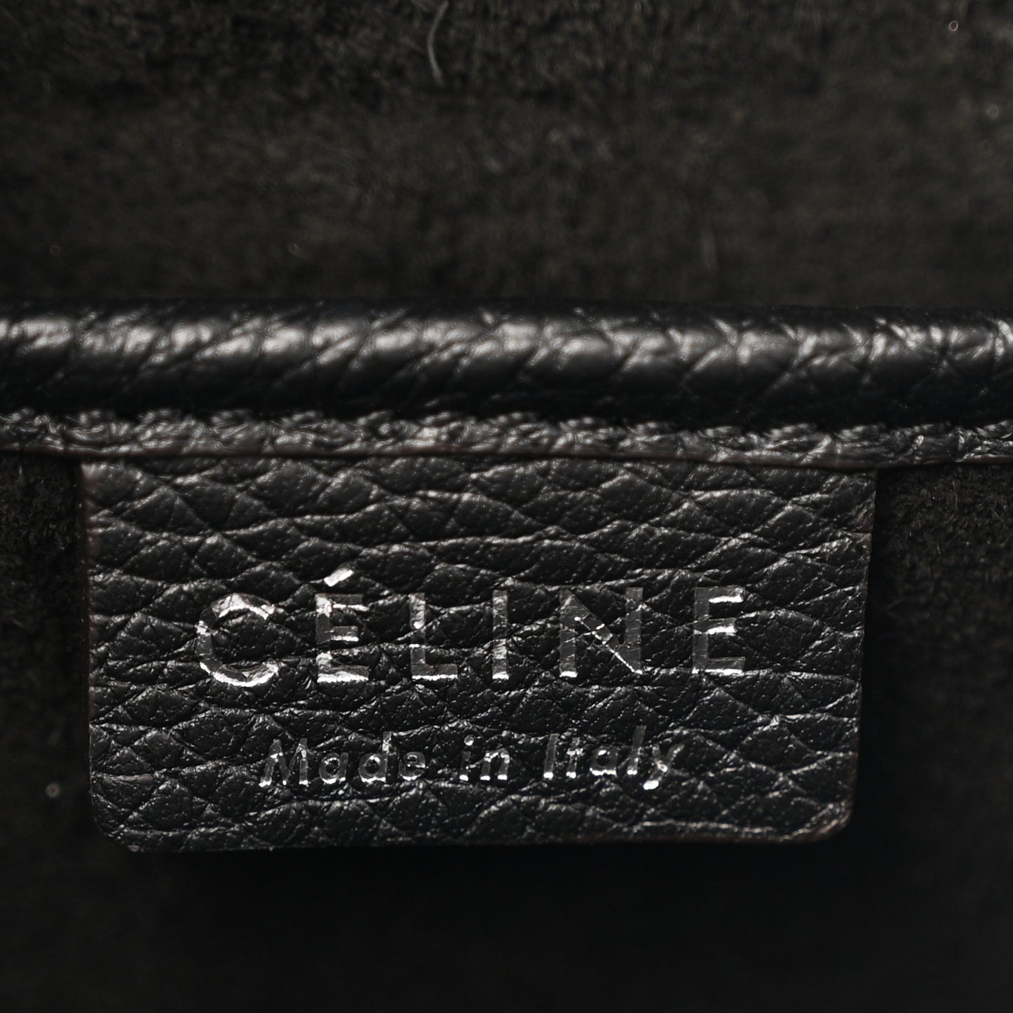 Drummed Calfskin Nano Luggage Black