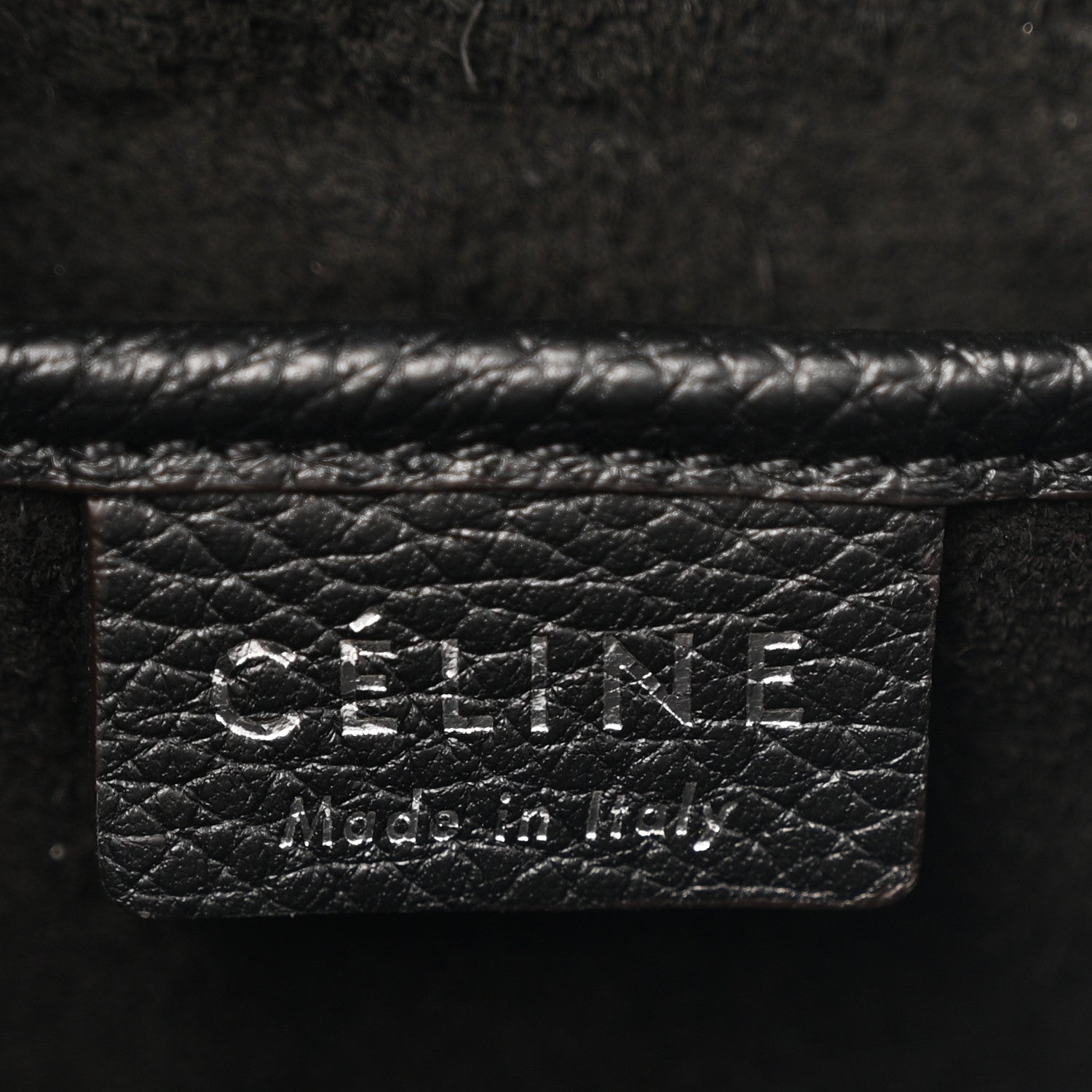Celine Drummed Calfskin Nano Luggage Black 6 of 14