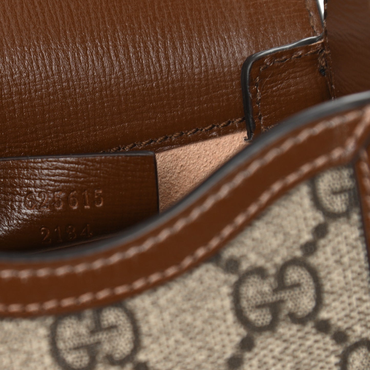 GG Supreme Monogram Mini Horsebit 1955 Crossbody Bag Beige Brown Sugar