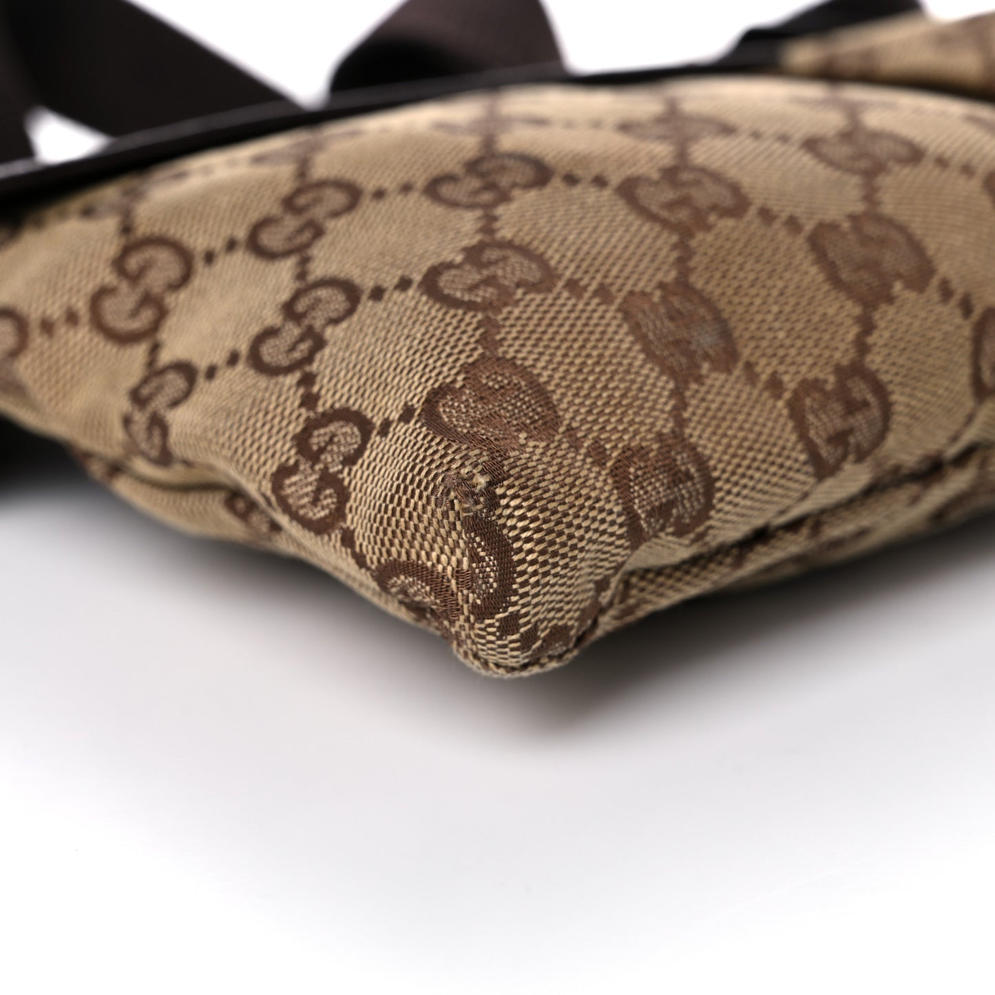 GG Plus Monogram Double Pocket Belt Bag Dark Brown