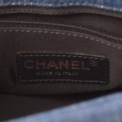 Chanel Denim Fringe Medium Single Flap Bag Blue 11 of 13