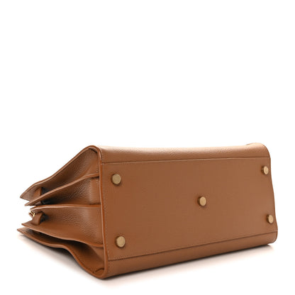 Saint Laurent Grained Calfskin Small Sac De Jour Saddle Brown 5 of 10