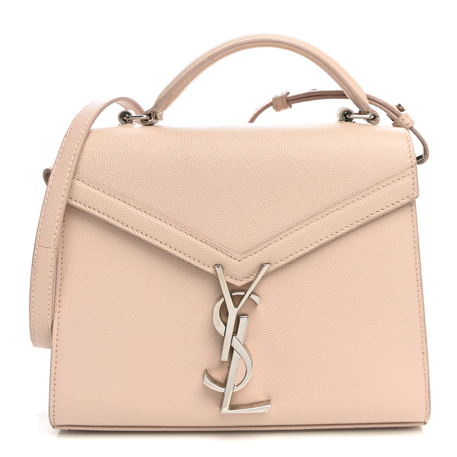 Saint Laurent Grain de Poudre Mini Classic Monogram Cassandra Top Handle Marble Pink 1 of 12