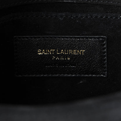 Saint Laurent Suede Y Studs Crossbody Bag Black 6 of 9