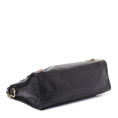 Balenciaga Chevre Gold Metallic Edge Hardware City Black 3 of 10