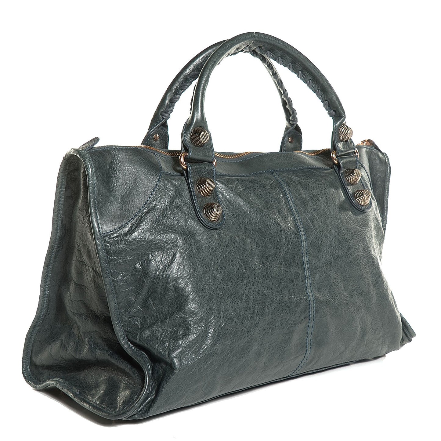 Agneau Giant 21 Rose Gold Hardware Work Anthracite
