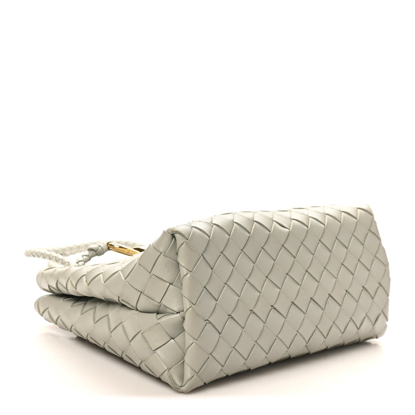 Nappa Intrecciato Small Andiamo Shoulder Bag Agate Grey