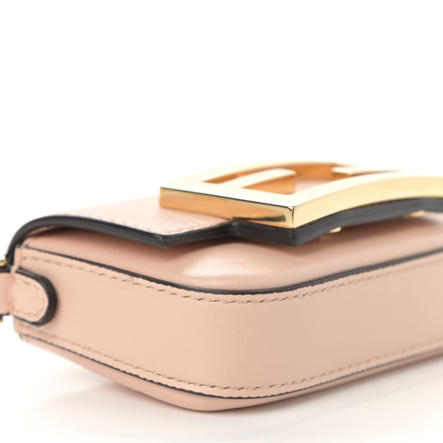 Fendi Shiny Nappa Braided Nano Baguette Maxi Handle Charm Light Rose 9 of 10