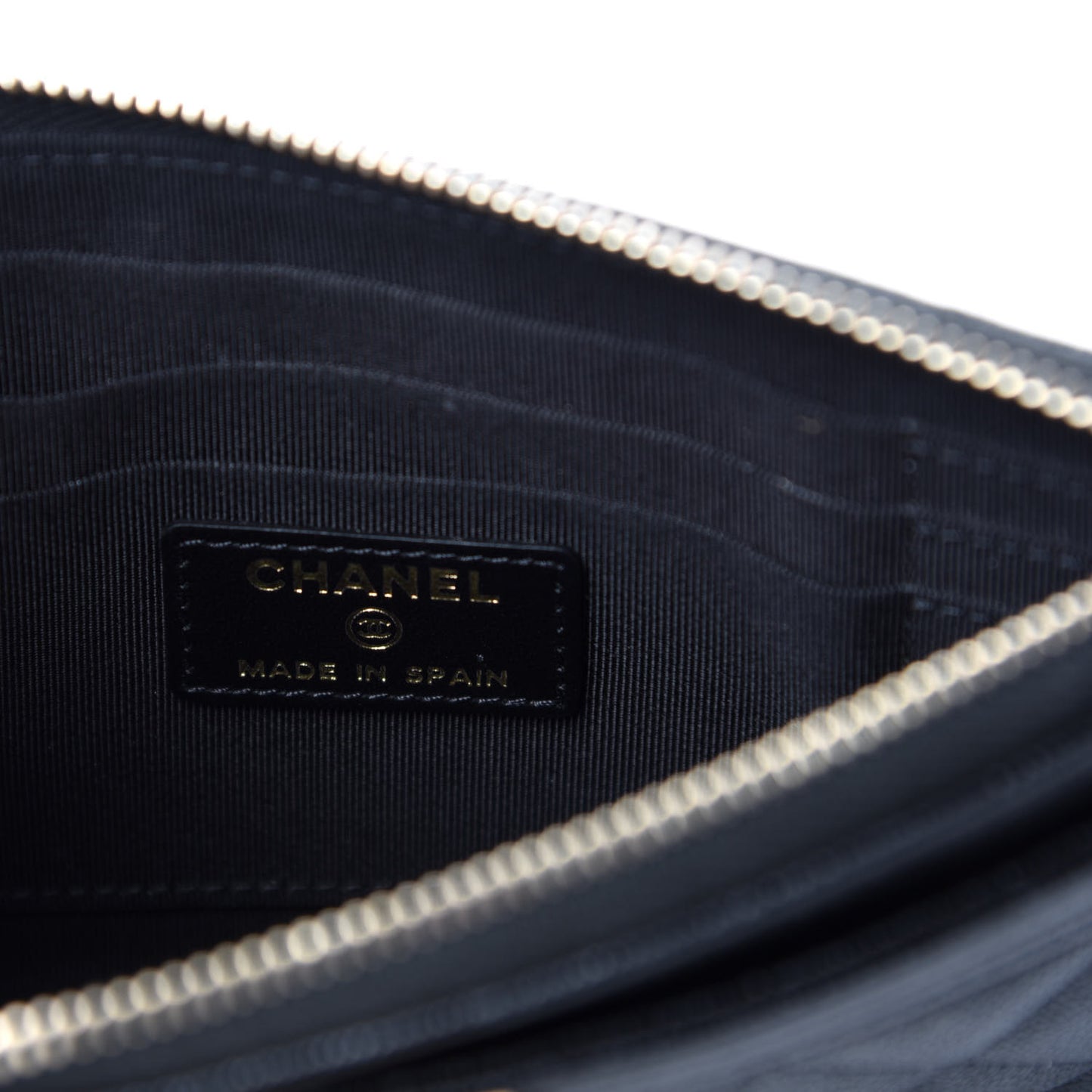 Caviar Quilted Classic Zip Boy Pouch Black