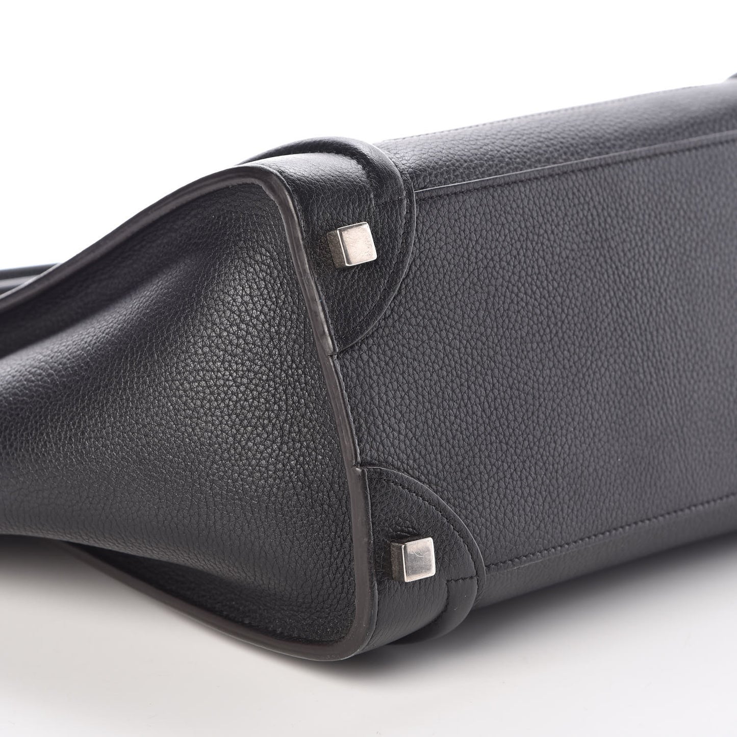 Drummed Calfskin Micro Luggage Black