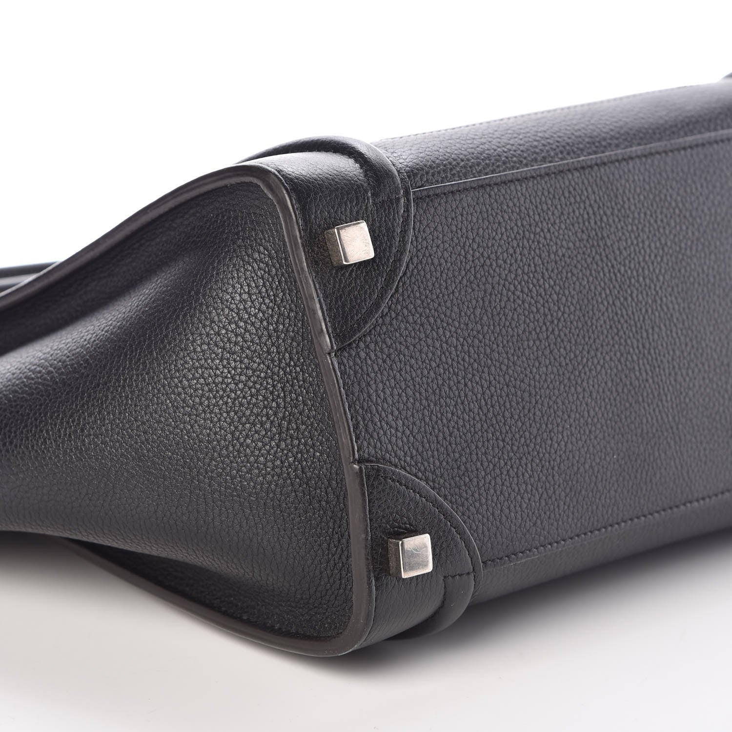 Celine Drummed Calfskin Micro Luggage Black 5 of 8