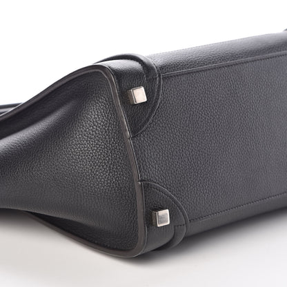 Celine Drummed Calfskin Micro Luggage Black 5 of 8