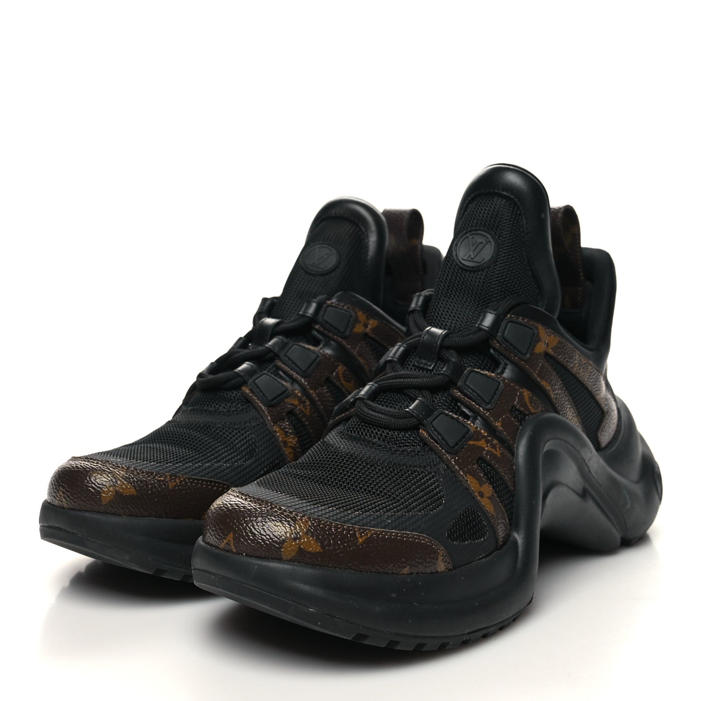 Calfskin Patent Monogram LV Archlight Sneakers 39 Black