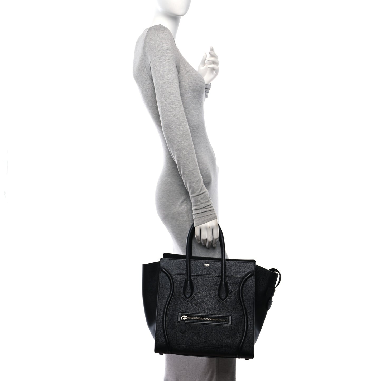 Smooth Calfskin Medium Phantom Luggage Black