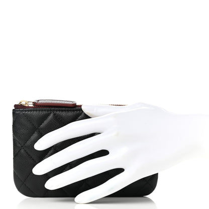 Chanel Caviar Quilted Small Cosmetic Case Black 2 of 8