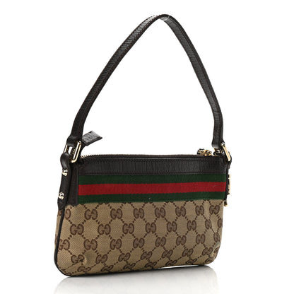Gucci Monogram Web Pochette Dark Brown 3 of 10