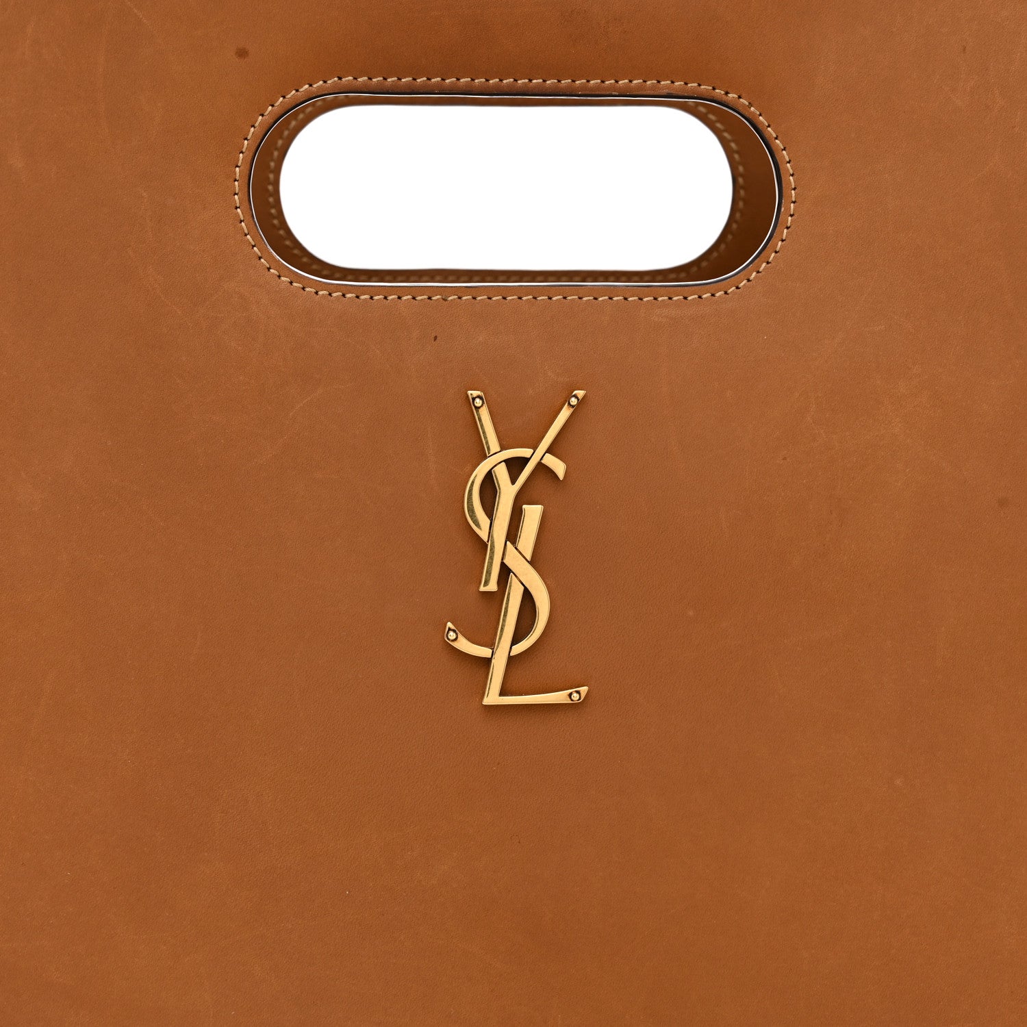 Saint Laurent Vegetable Tanned Calfskin Junon Tote Brick 8 of 12