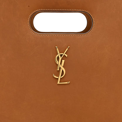 Saint Laurent Vegetable Tanned Calfskin Junon Tote Brick 8 of 12