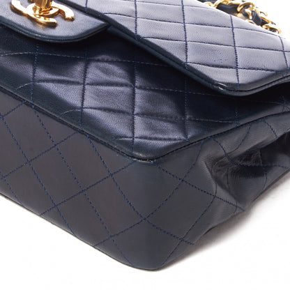 Chanel Lambskin Quilted Small Double Flap Navy 5 of 9