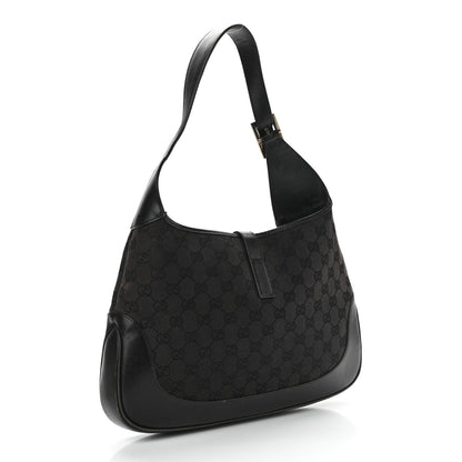 Gucci Monogram Small Jackie O Hobo Black 2 of 12