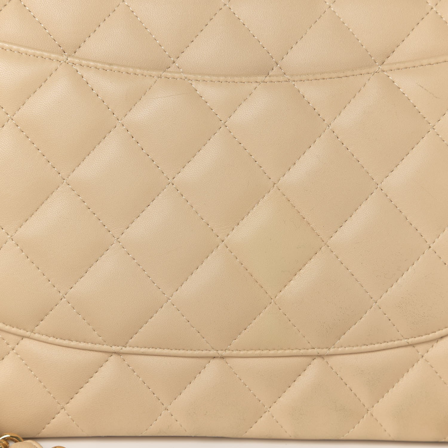 Chanel Lambskin Quilted Jumbo Double Flap Beige Clair 9 of 12