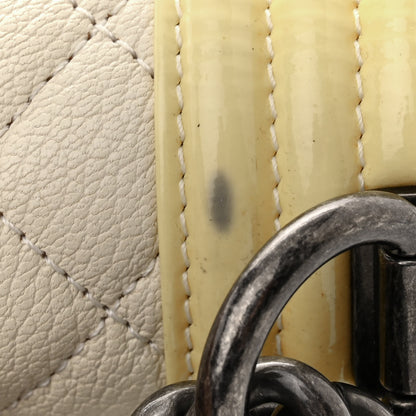 Chanel Goatskin Quilted Patent Small Duo Boy Flap White 13 of 14