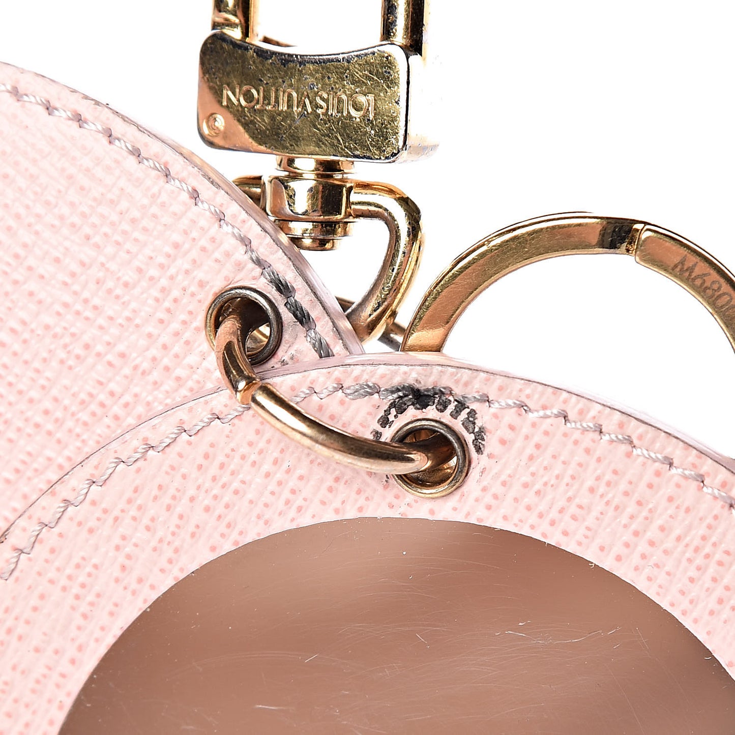 Monogram LV Mirror Bag Charm Key Holder Rose Ballerine