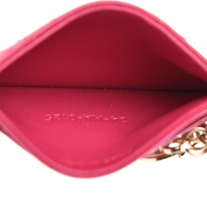 Christian Dior Lambskin Cannage Lady Dior Card Holder Fuchsia 5 of 10