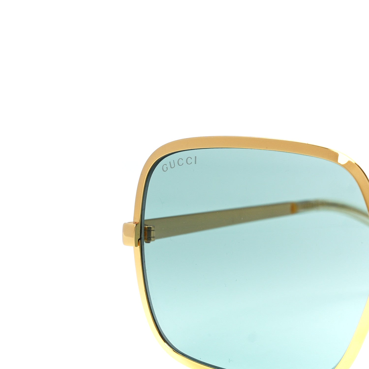 Gucci Metal Oversized Sunglasses GG1063S Gold 7 of 8