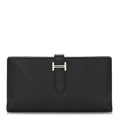 Hermes Epsom Bearn Gusset Wallet Black 1 of 14