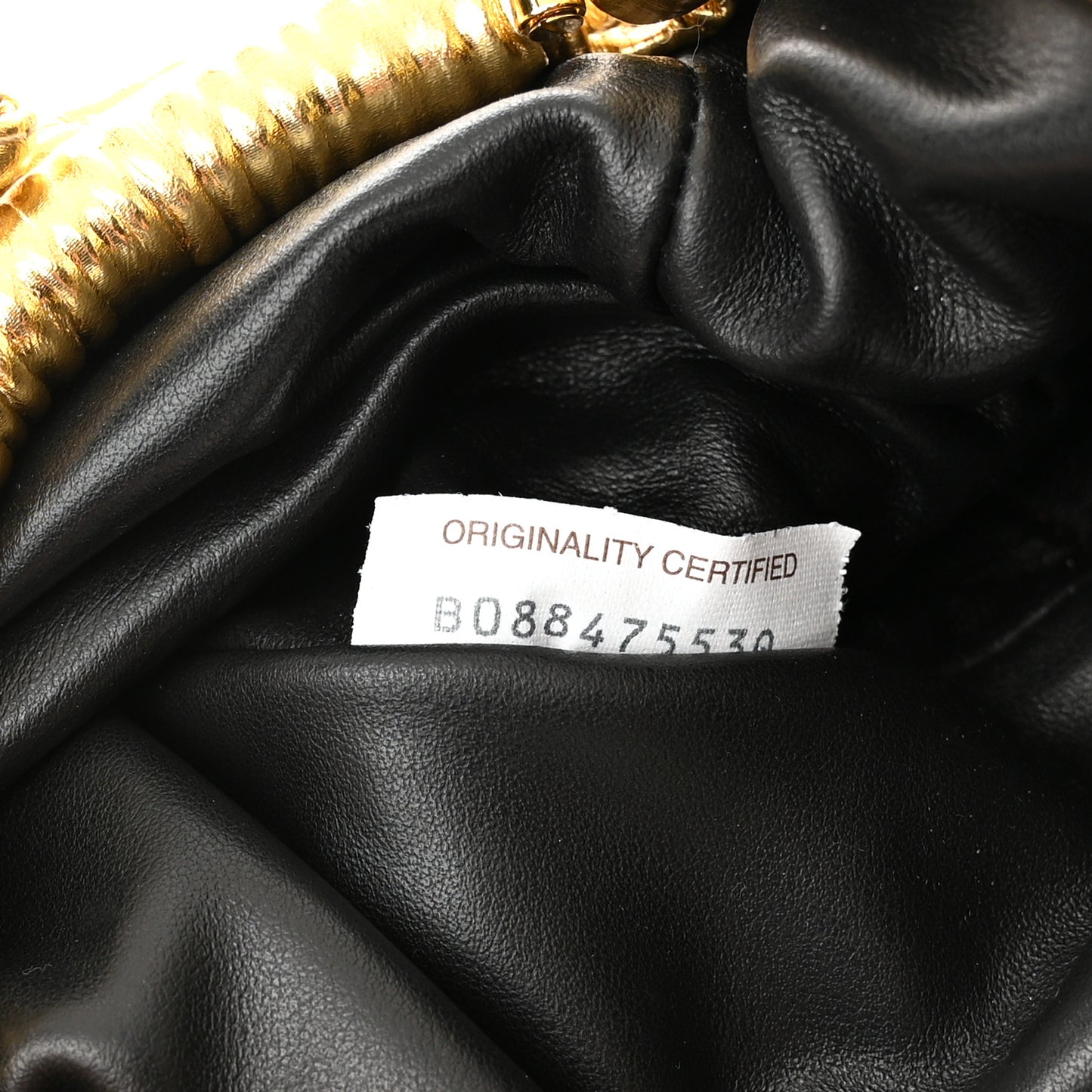 Metallic Bark Calfskin The Mini Pouch Gold